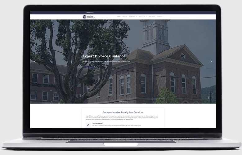 Jared's Frame Law website screenshot