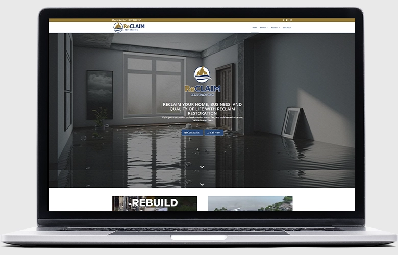 Reclaim Restoration website screenshot