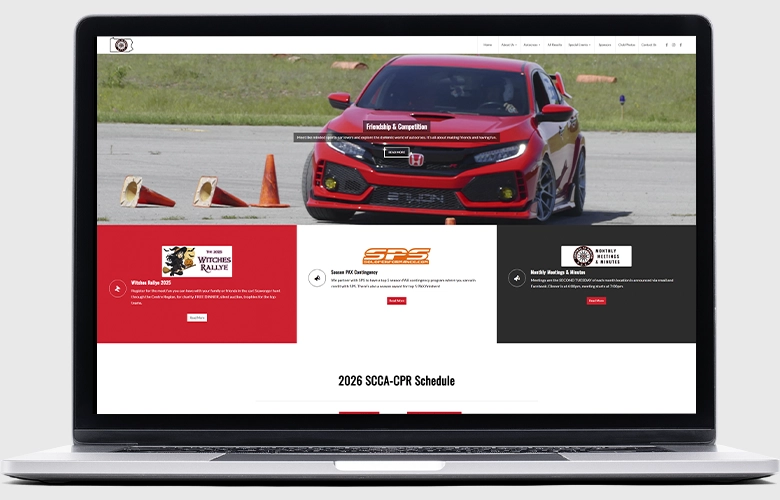 SCCA CPR website screenshot