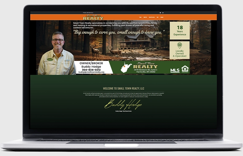 Small Town Realty website screenshot