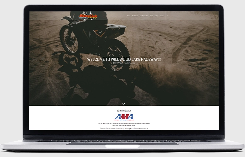 Wildwood Lake Raceway website screenshot